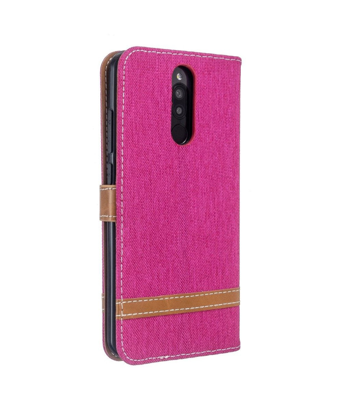 Housse Xiaomi Redmi 8 revêtement tissu porte cartes