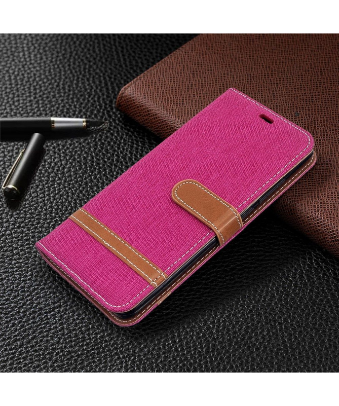 Housse Xiaomi Redmi 8 revêtement tissu porte cartes