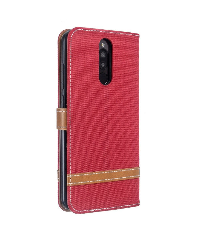 Housse Xiaomi Redmi 8 revêtement tissu porte cartes