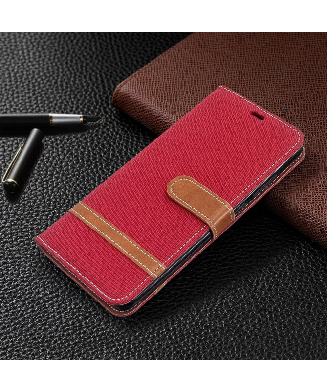 Housse Xiaomi Redmi 8 revêtement tissu porte cartes