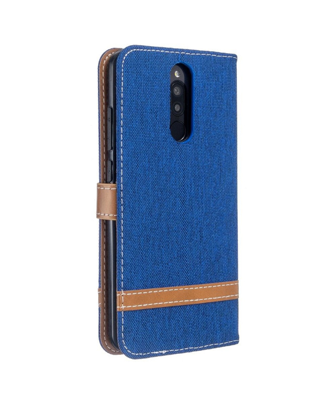 Housse Xiaomi Redmi 8 revêtement tissu porte cartes