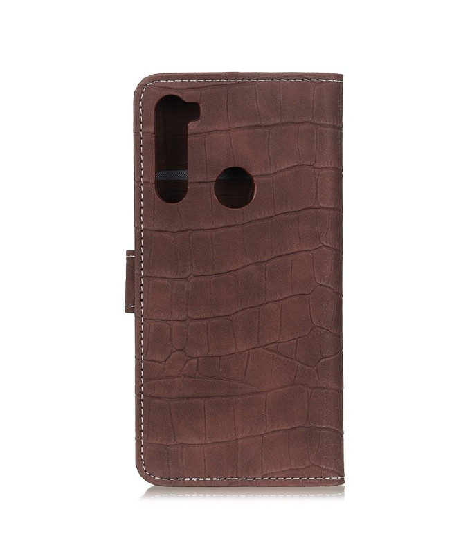 Housse Xiaomi Redmi Note 8T effet croco coutures