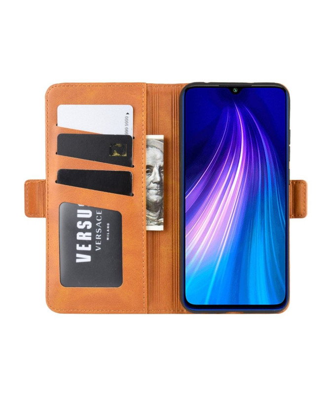 Étui Xiaomi Redmi Note 8T revêtement effet cuir mat portefeuille