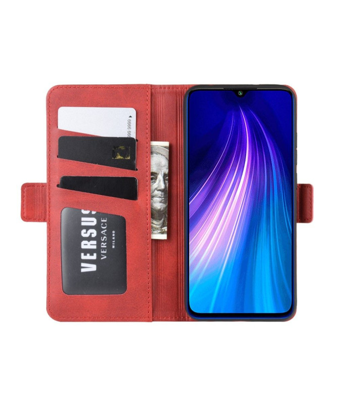 Étui Xiaomi Redmi Note 8T revêtement effet cuir mat portefeuille