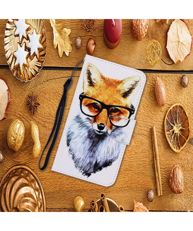 Housse Xiaomi Redmi Note 8 Pro Renard à lunettes