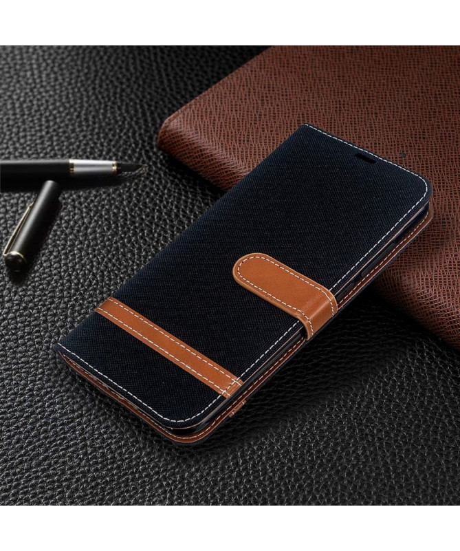 Étui folio revêtement tissu pour Xiaomi Redmi Note 8T
