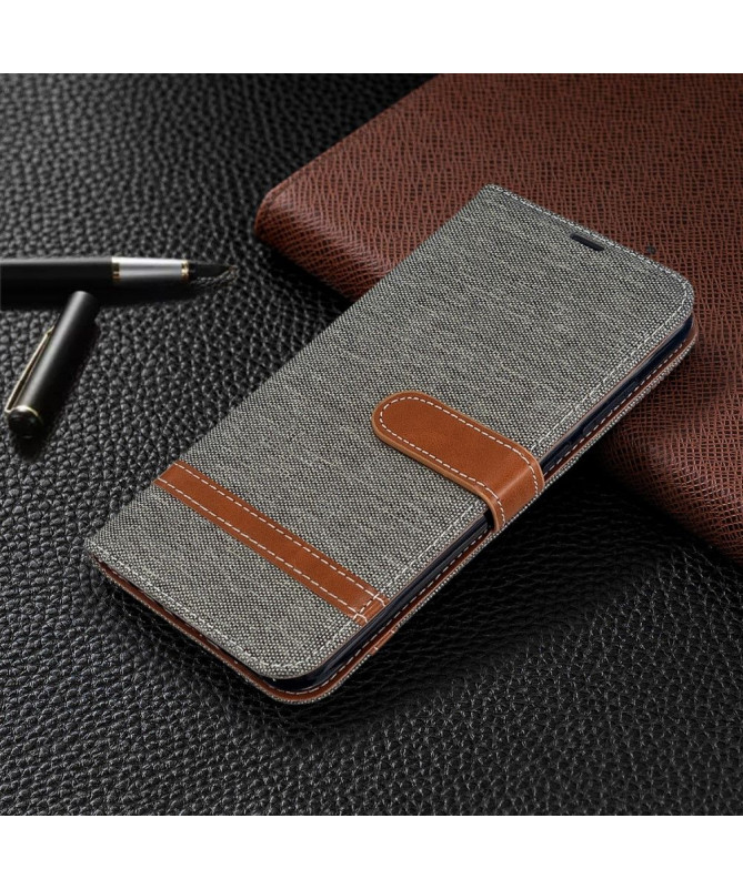 Étui folio revêtement tissu pour Xiaomi Redmi Note 8T