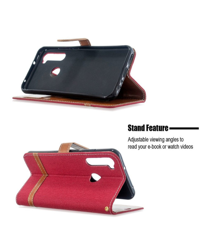 Étui folio revêtement tissu pour Xiaomi Redmi Note 8T