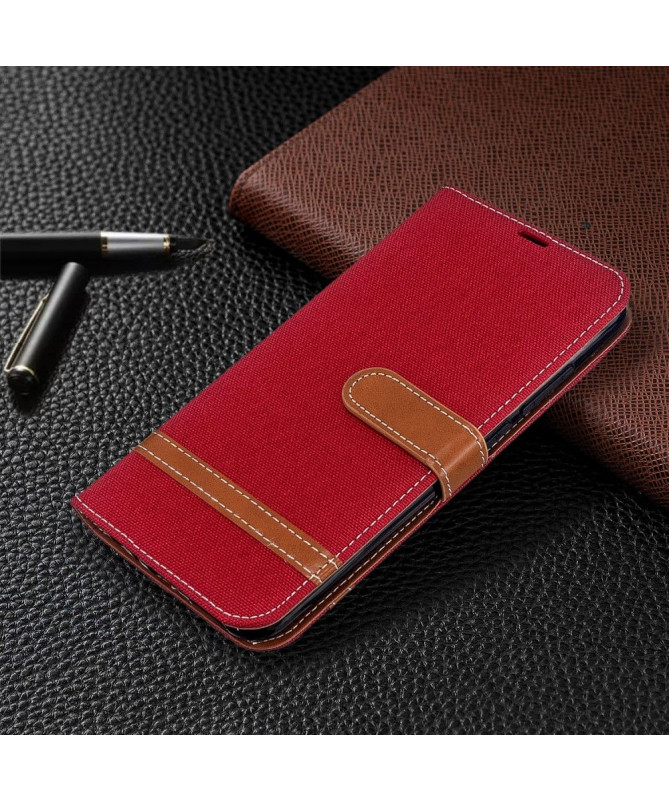Étui folio revêtement tissu pour Xiaomi Redmi Note 8T