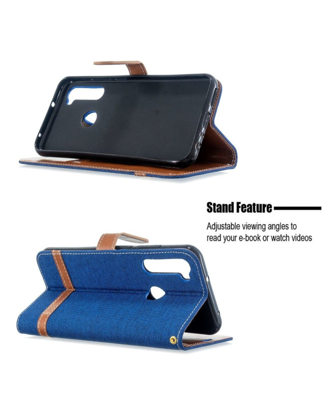 Étui folio revêtement tissu pour Xiaomi Redmi Note 8T
