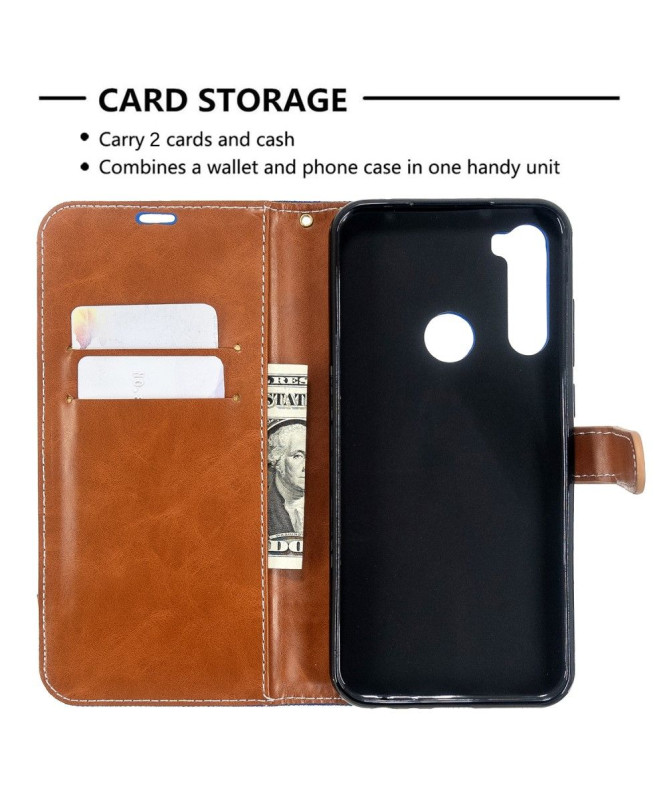 Étui folio revêtement tissu pour Xiaomi Redmi Note 8T