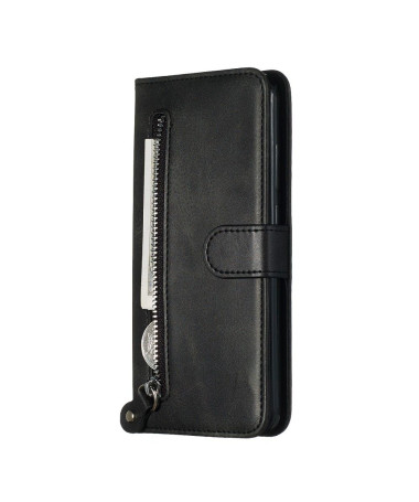 Housse Xiaomi Redmi Note 8T Zipper Pocket effet cuir - Noir