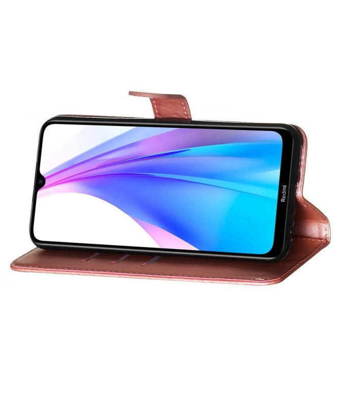 Housse Xiaomi Redmi Note 8T Zipper Pocket effet cuir - Or rose