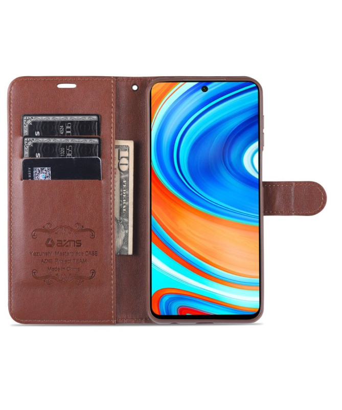 Housse Xiaomi Redmi Note 9 Pro / Redmi Note 9S AZNS Retro Effet Cuir
