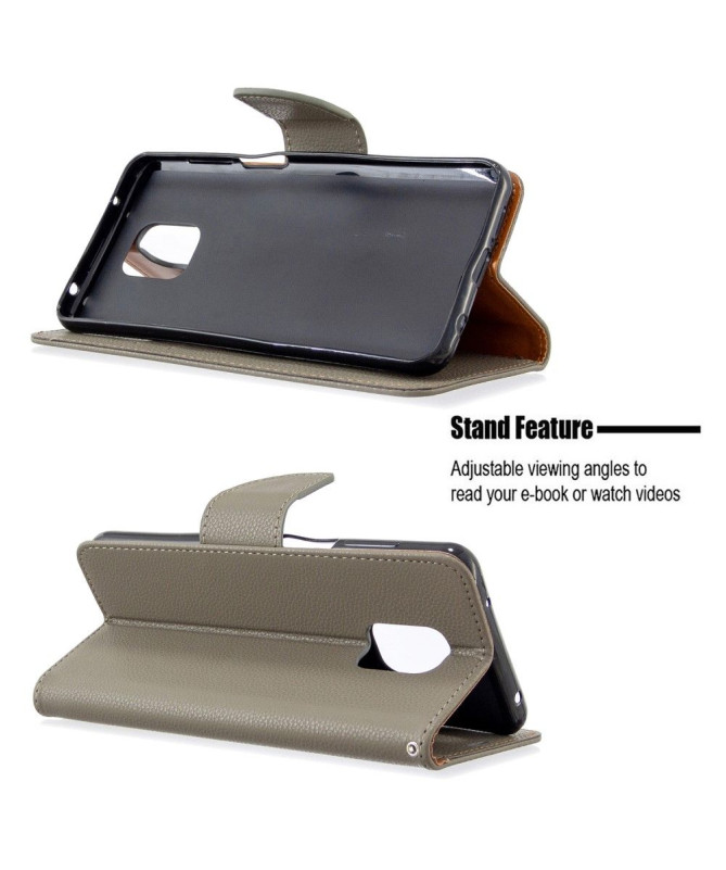 Étui folio Xiaomi Redmi Note 9S / Redmi Note 9 Pro effet cuir grainé