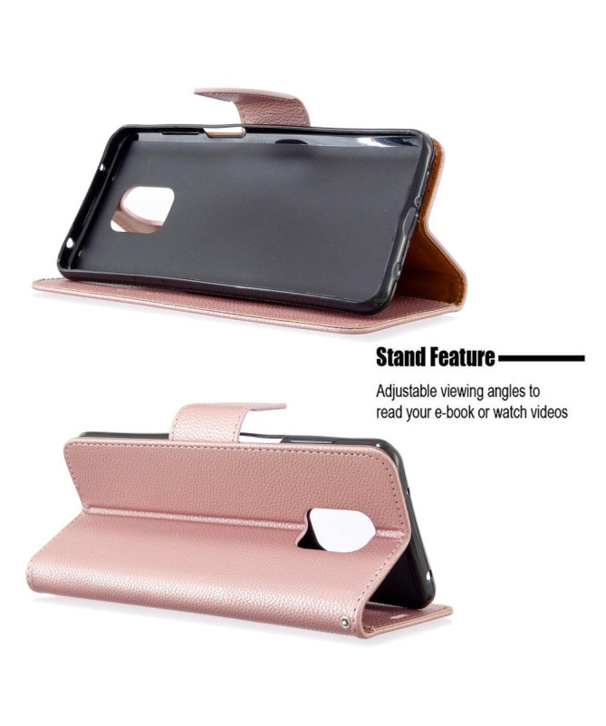 Étui folio Xiaomi Redmi Note 9S / Redmi Note 9 Pro effet cuir grainé