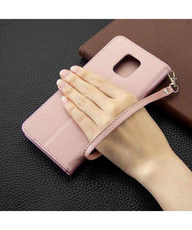 Étui folio Xiaomi Redmi Note 9S / Redmi Note 9 Pro effet cuir grainé