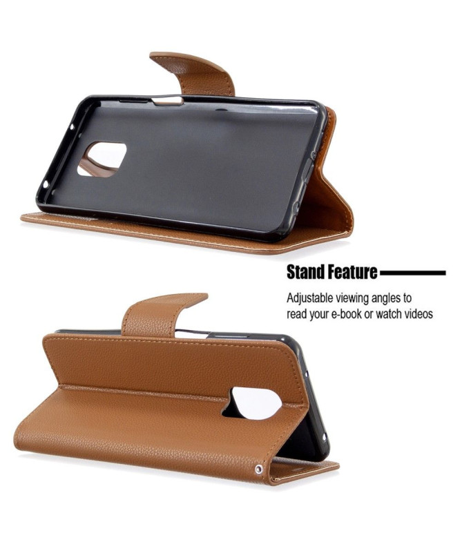 Étui folio Xiaomi Redmi Note 9S / Redmi Note 9 Pro effet cuir grainé