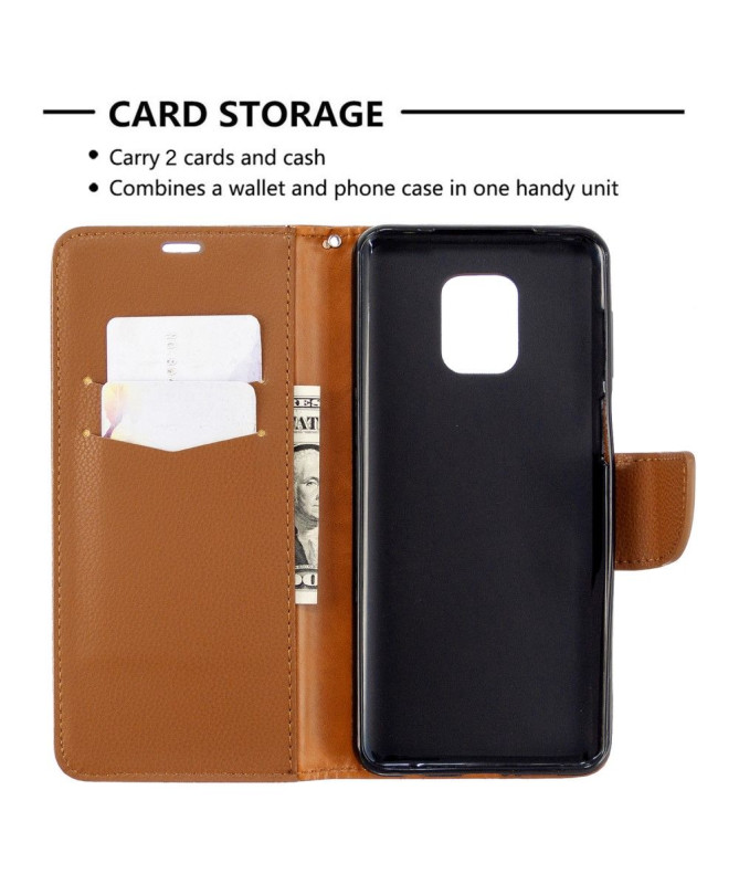 Étui folio Xiaomi Redmi Note 9S / Redmi Note 9 Pro effet cuir grainé