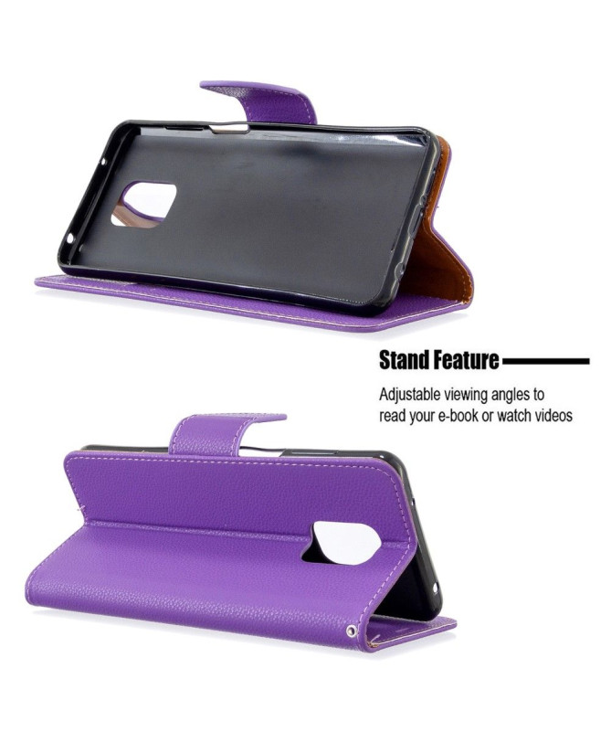 Étui folio Xiaomi Redmi Note 9S / Redmi Note 9 Pro effet cuir grainé