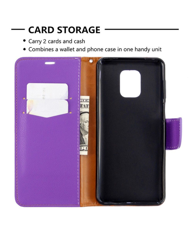 Étui folio Xiaomi Redmi Note 9S / Redmi Note 9 Pro effet cuir grainé