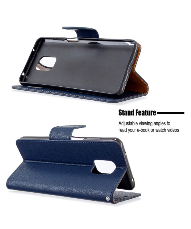 Étui folio Xiaomi Redmi Note 9S / Redmi Note 9 Pro effet cuir grainé