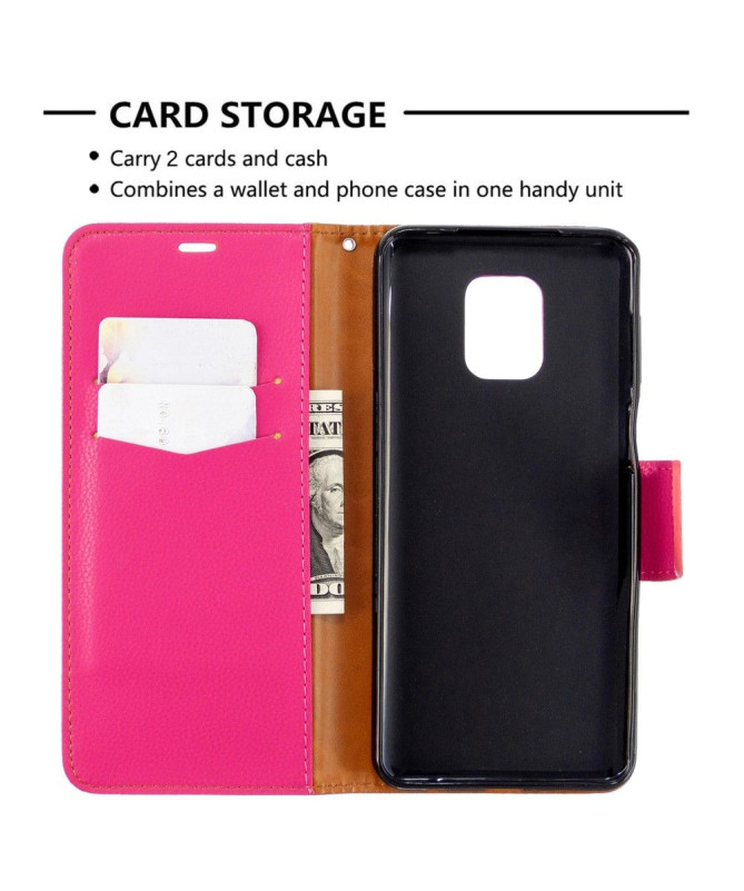 Étui folio Xiaomi Redmi Note 9S / Redmi Note 9 Pro effet cuir grainé