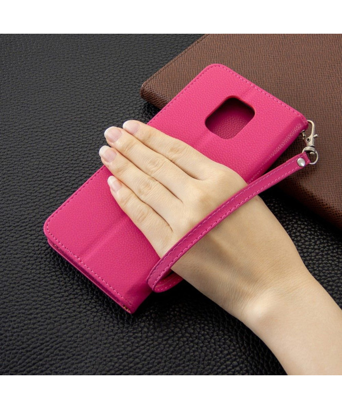 Étui folio Xiaomi Redmi Note 9S / Redmi Note 9 Pro effet cuir grainé