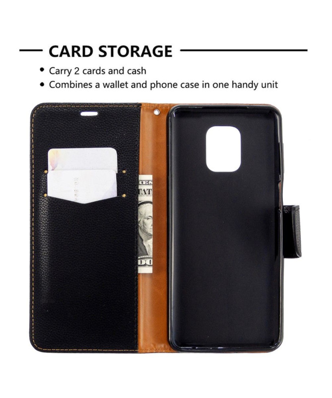 Étui folio Xiaomi Redmi Note 9S / Redmi Note 9 Pro effet cuir grainé