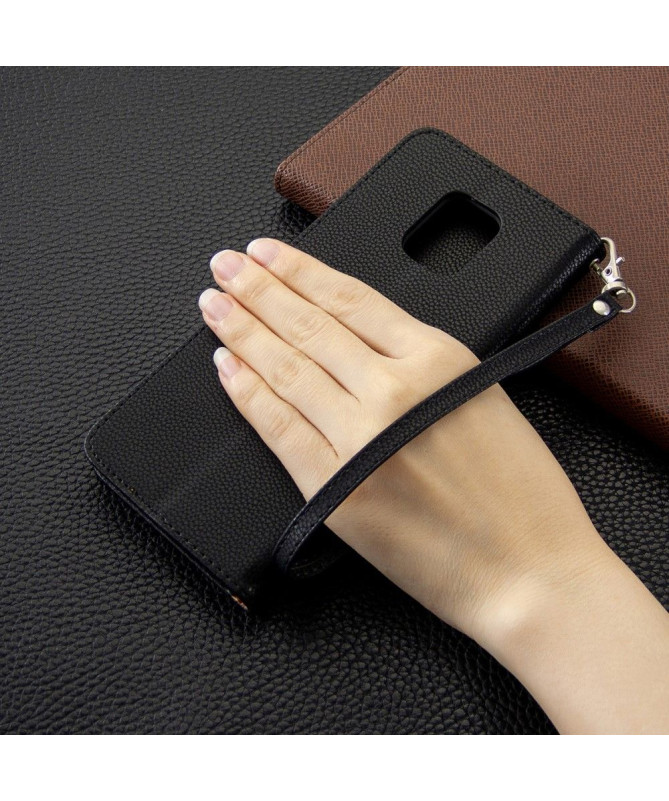 Étui folio Xiaomi Redmi Note 9S / Redmi Note 9 Pro effet cuir grainé