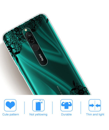 Coque Xiaomi Redmi 8 fleur dentelle