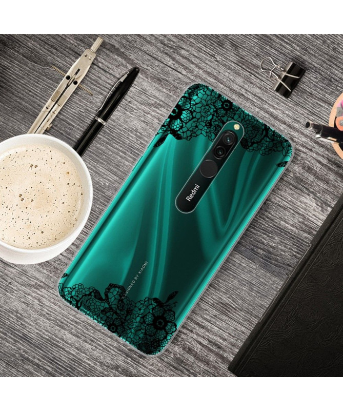 Coque Xiaomi Redmi 8 fleur dentelle