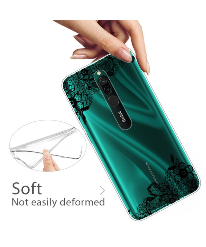 Coque Xiaomi Redmi 8 fleur dentelle