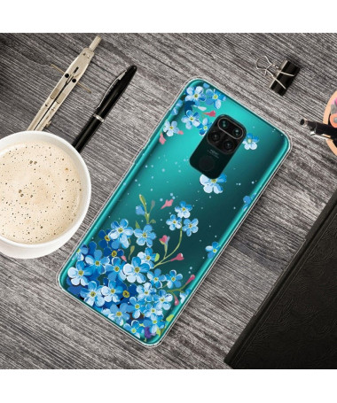 Coque Xiaomi Redmi Note 9 Fleurs Bleues