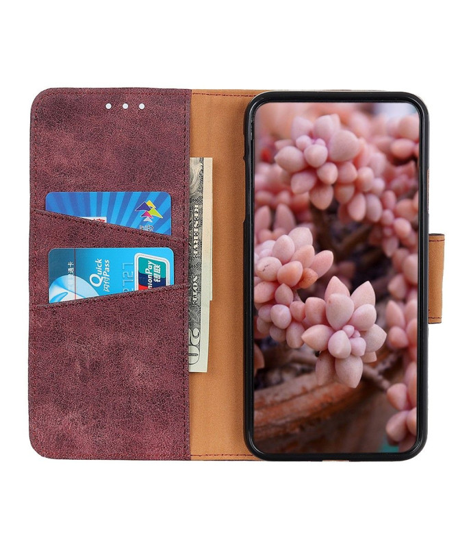 Étui Xiaomi Redmi 9 Edouard en simili cuir vintage