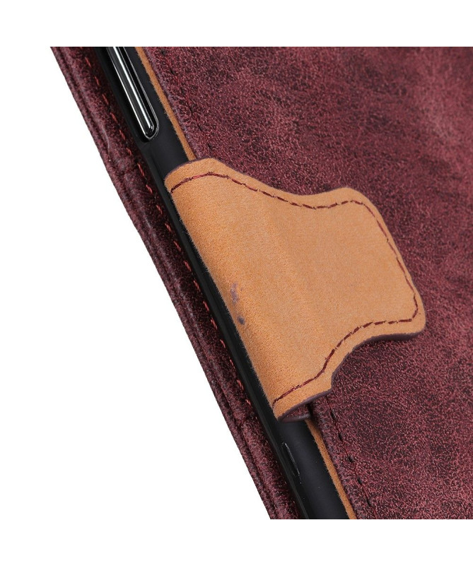 Étui Xiaomi Redmi 9 Edouard en simili cuir vintage