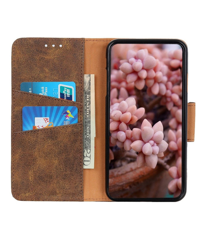 Étui Xiaomi Redmi 9 Edouard en simili cuir vintage