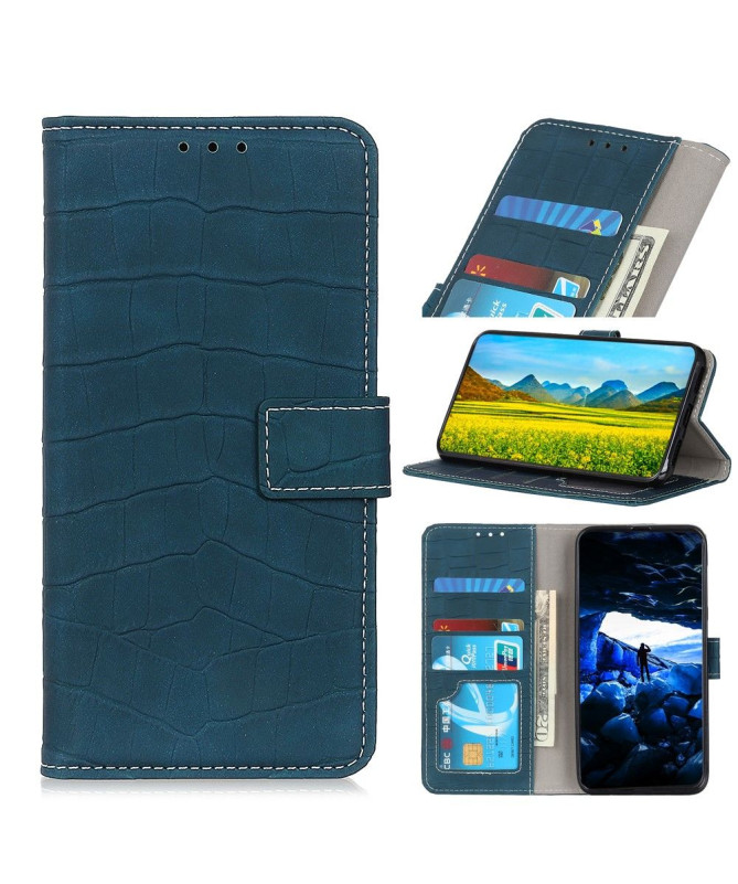 Housse Xiaomi Redmi 9 Simili Cuir Aspect Croco