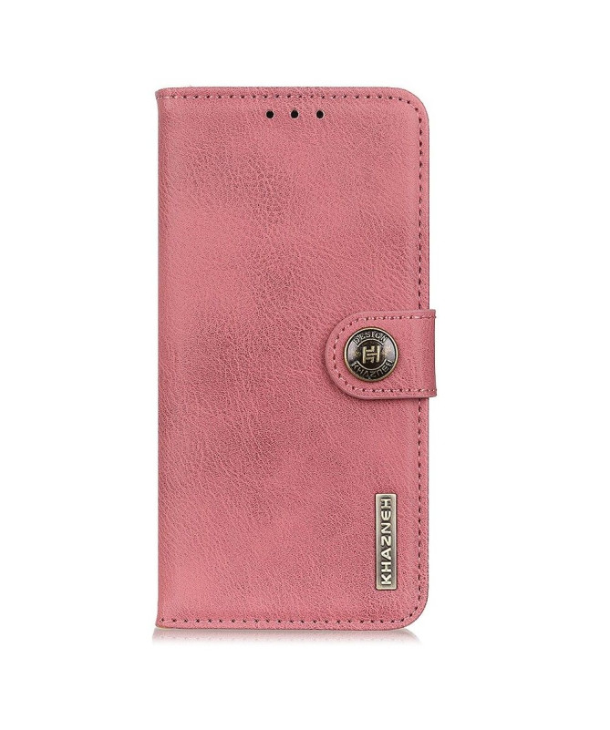 Housse Xiaomi Redmi 9 KHAZNEH Effet Cuir Porte Cartes - Rose