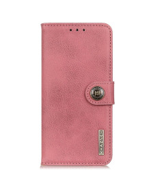 Housse Xiaomi Redmi 9 KHAZNEH Effet Cuir Porte Cartes - Rose