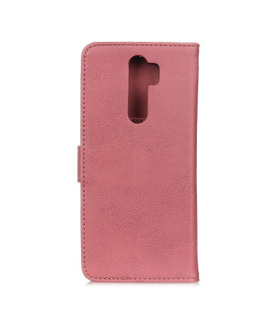 Housse Xiaomi Redmi 9 KHAZNEH Effet Cuir Porte Cartes - Rose