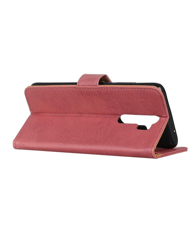 Housse Xiaomi Redmi 9 KHAZNEH Effet Cuir Porte Cartes - Rose