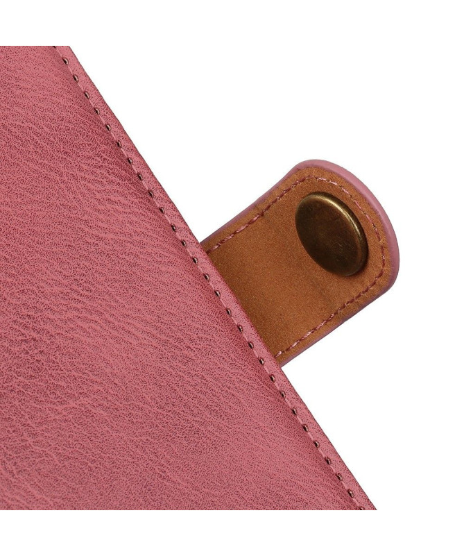 Housse Xiaomi Redmi 9 KHAZNEH Effet Cuir Porte Cartes - Rose