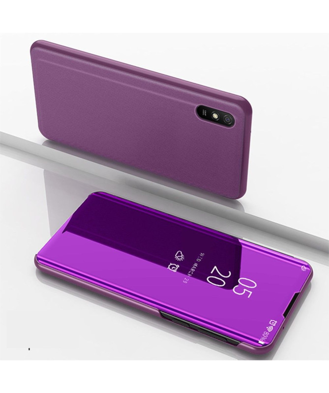 Coque Xiaomi Redmi 9A avec rabat effet miroir