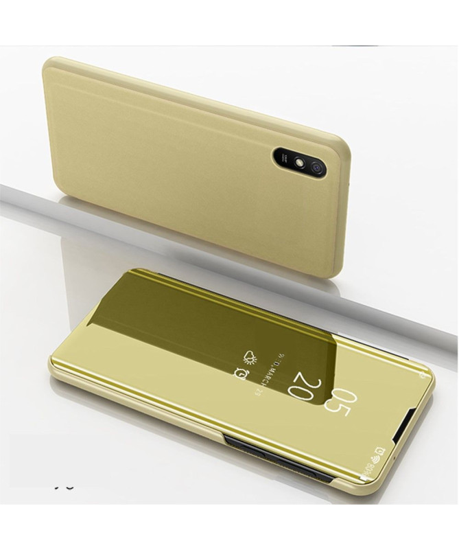 Coque Xiaomi Redmi 9A avec rabat effet miroir