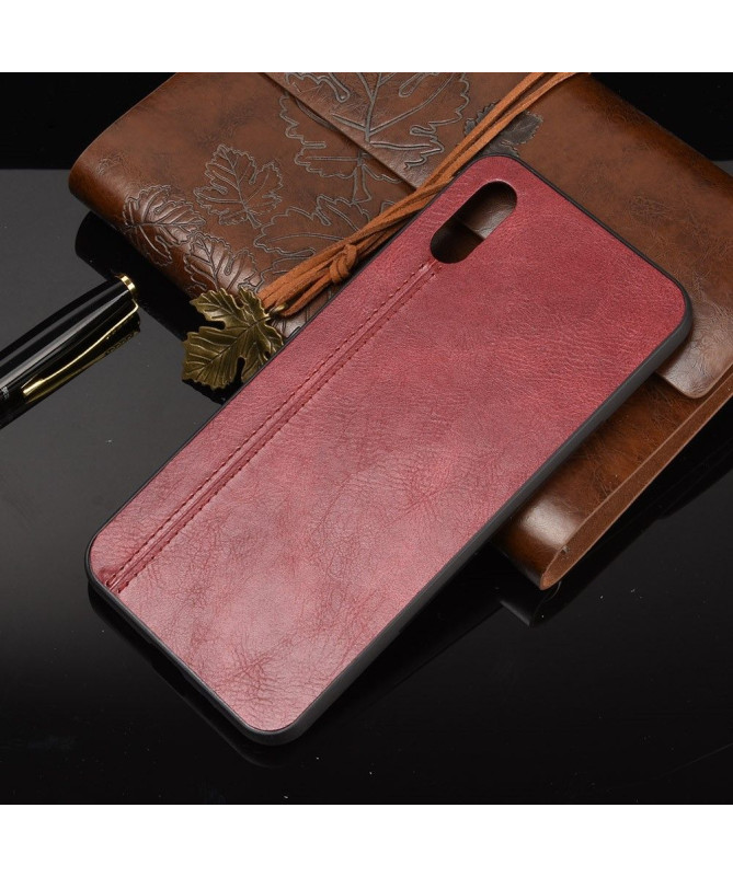 Coque Xiaomi Redmi 9A Effet Cuir Coutures