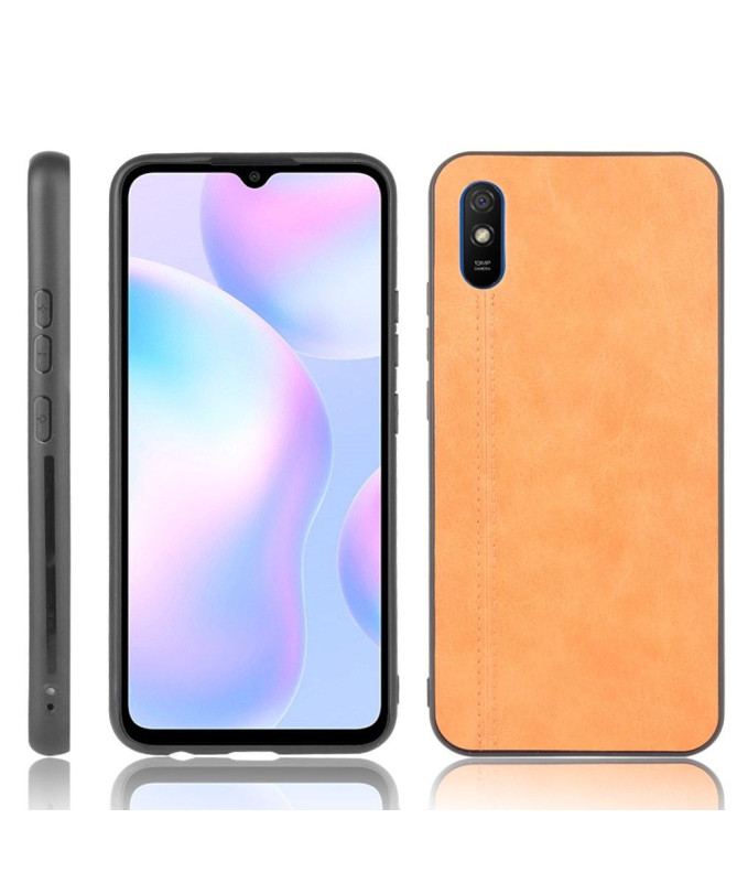 Coque Xiaomi Redmi 9A Effet Cuir Coutures