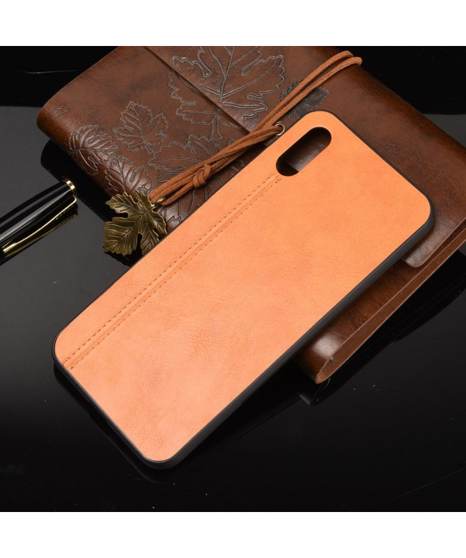 Coque Xiaomi Redmi 9A Effet Cuir Coutures