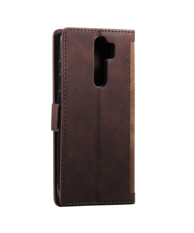 Housse Xiaomi Redmi 9 Vintage Porte Cartes à Lanière