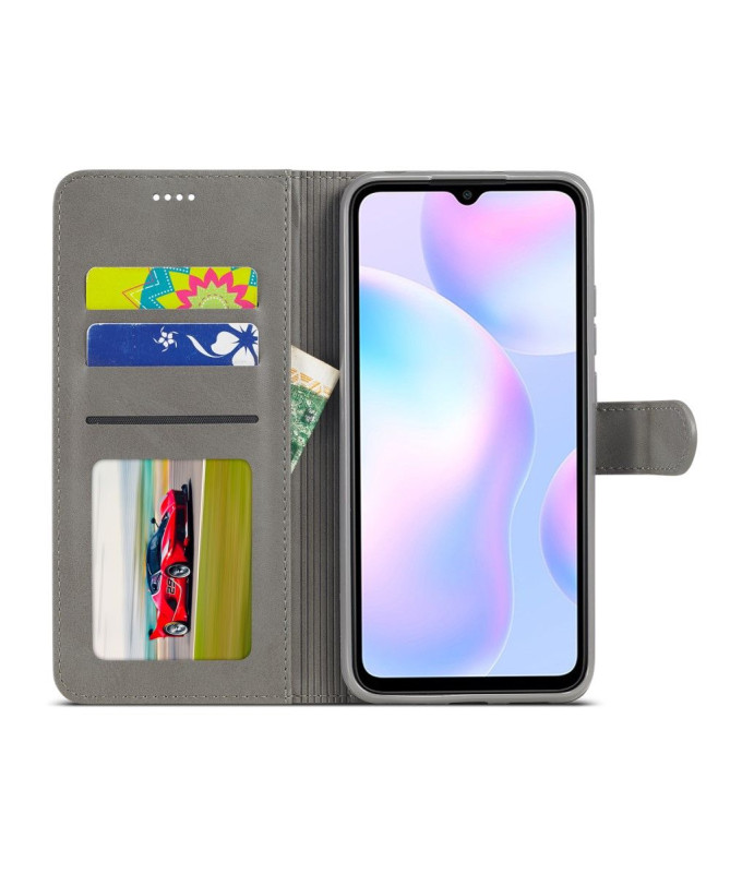 Housse Xiaomi Redmi 9A Effet Cuir LC.IMEEKE